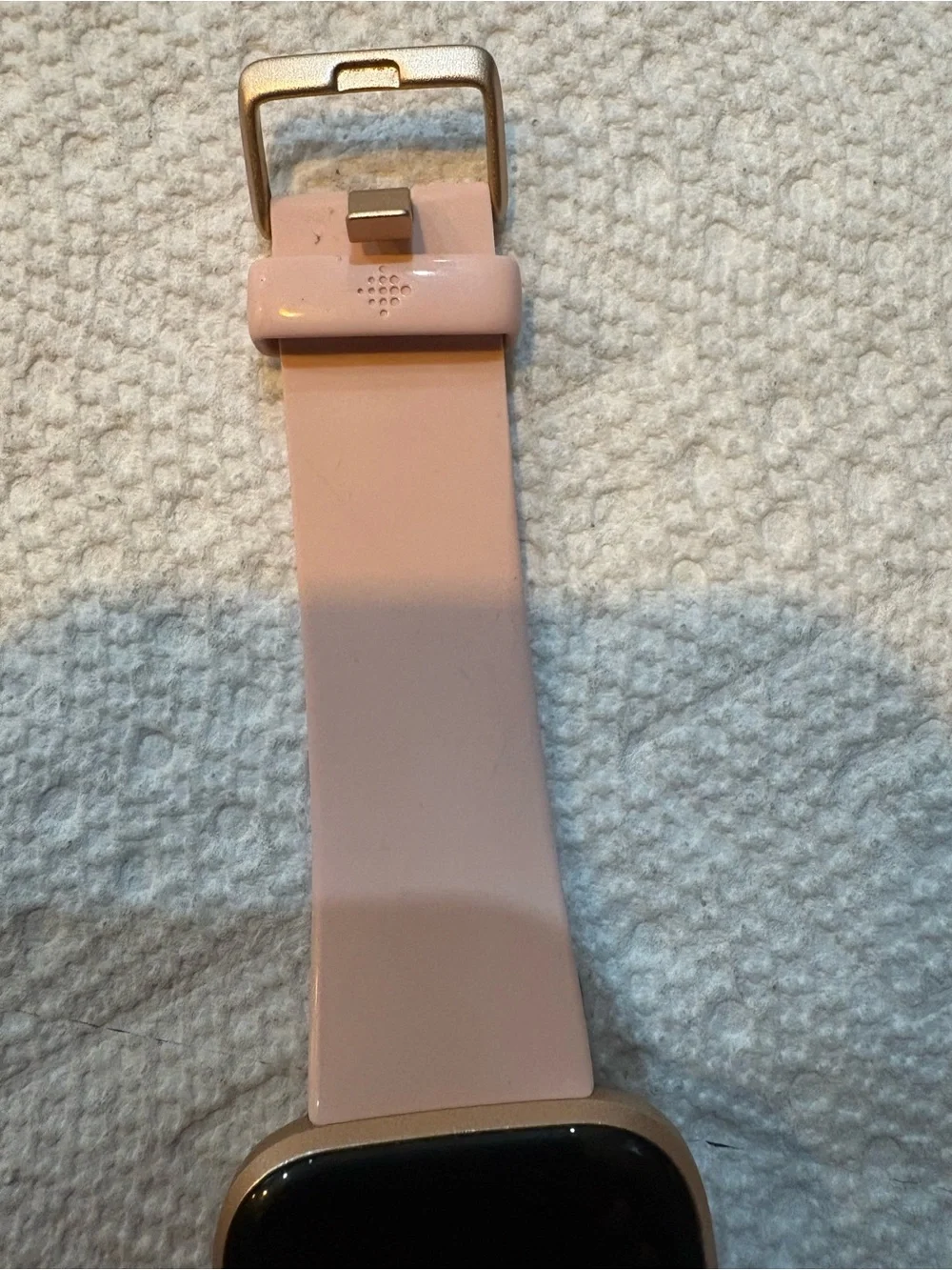 fitbit Versa Lite Pink Silicone Smartwatch with Touch Screen